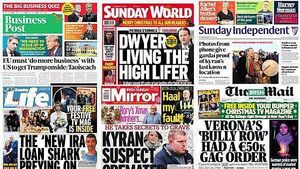 What the papers say: Sunday's front pages What the papers say: Sunday's front pages