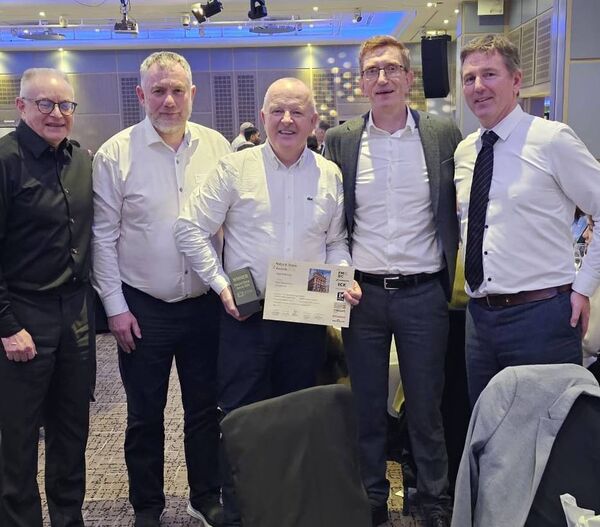 From left Bill McAllister architect; Aidan Curley MD Cregg Stone; Cathal Cregg, Contracts Director; Paul Ryan and Michael McMonagle both in supply chain. From left Bill McAllister architect; Aidan Curley MD Cregg Stone; Cathal Cregg, Contracts Director; Paul Ryan and Michael McMonagle both in supply chain.
