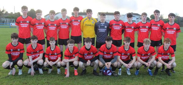 The Glenamaddy Community School squad that lost out in the FAI Schools John Murphy Senior ‘B’ National Cup Semi Final (Under 19, Small Schools). Picture: FAI Schools.