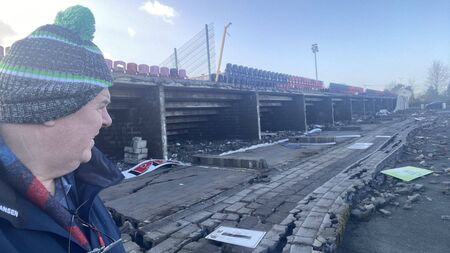 Local soccer club’s perimeter wall knocked down by force of Storm Éowyn