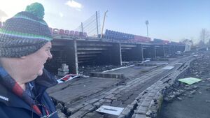 Local soccer club’s perimeter wall knocked down by force of Storm Éowyn