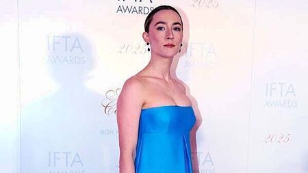 Saoirse Ronan among Irish stars in eye-catching gowns at Ifta awards