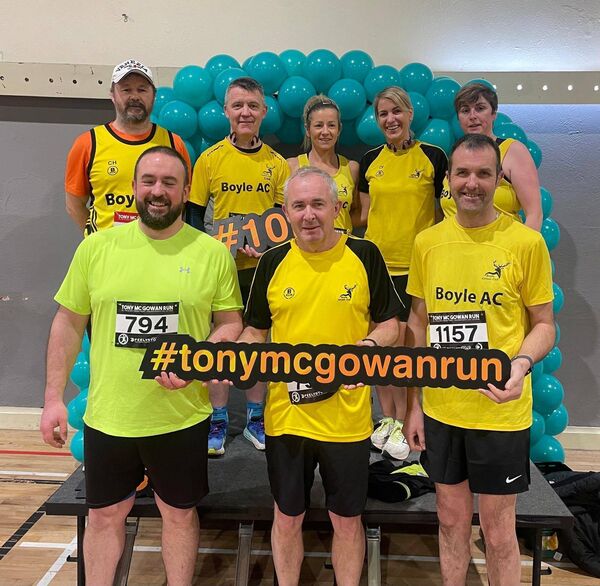 Some members of Boyle Athletic Club who took part in the annual Tony McGowan Run in Drumshanbo last weekend. 