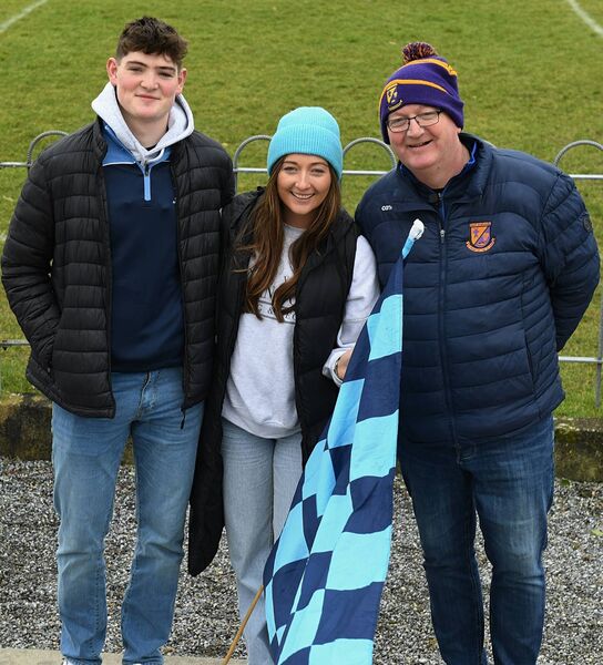 D.J., Etain and Andy Hession at Saturday's All-Ireland Schools' senior camogie final between Mercy College, Roscommon, and Coláiste Mhuire, Johnstown, at St. Rynagh's GAA grounds, Banagher, County Offaly. Pic: Gerard O'Loughlin D.J., Etain and Andy Hession at Saturday's All-Ireland Schools' senior camogie final between Mercy College, Roscommon, and Coláiste Mhuire, Johnstown, at St. Rynagh's GAA grounds, Banagher, County Offaly. Pic: Gerard O'Loughlin