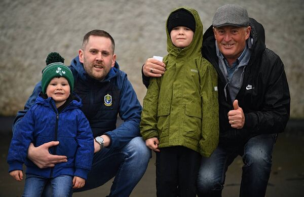 Vinny, Senan, Caleb and Michael Naughton, Thomastown, supporting the Roscommon senior footballers during their five-point victory against Monaghan at King and Moffatt Dr. Hyde Park on Sunday last. Picture: Gerard O'Loughlin Vinny, Senan, Caleb and Michael Naughton, Thomastown, supporting the Roscommon senior footballers during their five-point victory against Monaghan at King and Moffatt Dr. Hyde Park on Sunday last. Picture: Gerard O'Loughlin