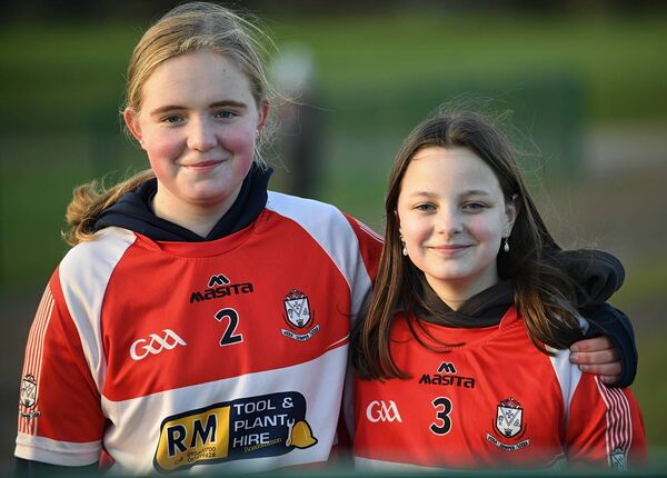 COME ON CBS: Jessica Lohan and Eabha Costello supporting Roscommon CBS during their All-Ireland Colleges' Senior B football semi-final against St. Peter's, Dunboyne, in Abbotstown on Saturday. COME ON CBS: Jessica Lohan and Eabha Costello supporting Roscommon CBS during their All-Ireland Colleges' Senior B football semi-final against St. Peter's, Dunboyne, in Abbotstown on Saturday.