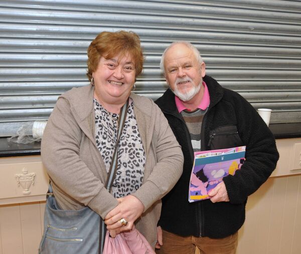 Edel and Joe Beirne, Tulsk pictured at the recent Roscommon Credit Union schools’ quiz in Kilbride Community Centre. Pic: Liam Reynolds