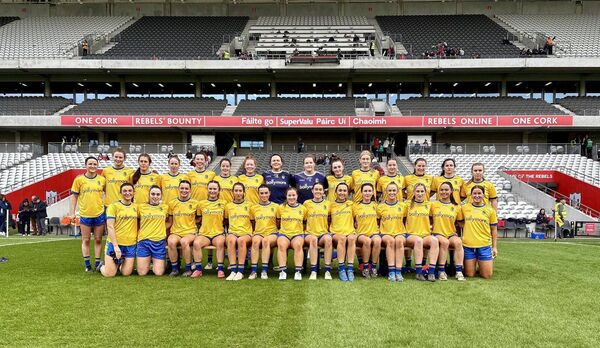 The Roscommon intermediate ladies' football panel that played Cork in SuperValu Páirc Uí Chaoimh on Saturday afternoon. Picture: Roscommonn LGFA
