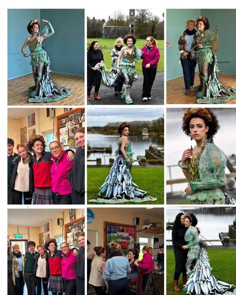 Elphin Community College’s “Miss Mares” entry in this year’s Junk Kouture competition took to the stage in the regional finals in the Helix in Dublin last week. From a field of over 80 entries the Elphin entry reached the national finals.