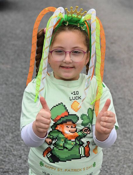 Aafia Zeb at the Lecarrow St. Patrick’s Day Parade. Pic: Gerard O’Loughlin 