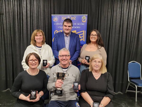 The St. Dominic's A Ballad Group, alongside Roscommon GAA Chairperson, Brian Carroll, that won their recent county Scór Sinsir final at Kilmurry Hall. The St. Dominic's A Ballad Group, alongside Roscommon GAA Chairperson, Brian Carroll, that won their recent county Scór Sinsir final at Kilmurry Hall.