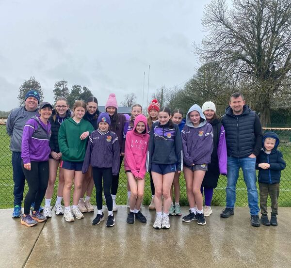 Some of the Northern Harps U-14 girls' squad at the Elphin fun run last weekend.