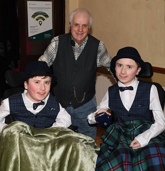 Storyteller Vincent Pierce pictured at a fundraiser organised by him for Join Our Boys, twins George and Isaac Naughton, at Kiltoom Parish Hall. Pic: Gerard O’Loughlin