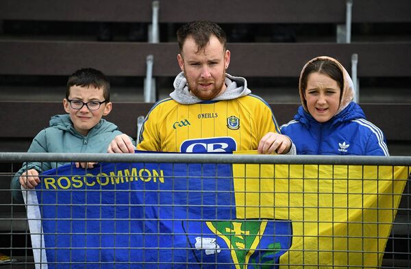 Callum, Thomas and Rhea Hoare, Roscommon Town, supporting the Roscommon senior footballers against Westmeath at TEG Cusack Park, Mullingar. Pic: Gerard O'Loughlin 