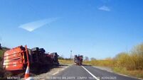 Lorry overturns on County Roscommon road