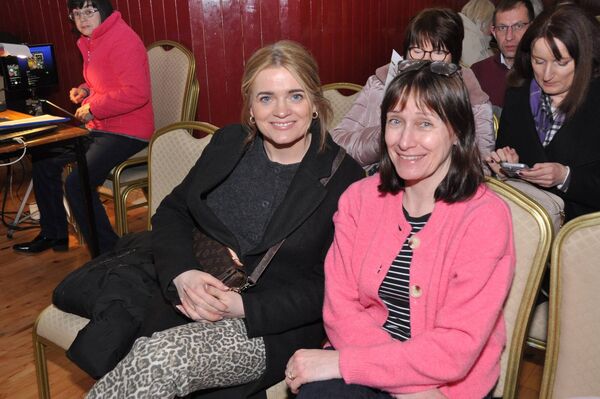 Aideen Malone and Lorraine Burke at the recent staging of the Trien Players production of ‘The Perfect Match’ at the Trinity Arts Centre, Castlerea. Pic: Liam Reynolds