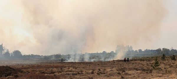 Firefighters at the blaze. Firefighters at the blaze.