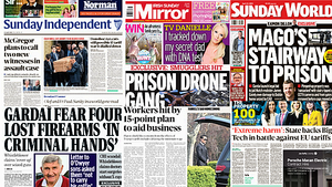 What the papers say: Sunday's front pages What the papers say: Sunday's front pages
