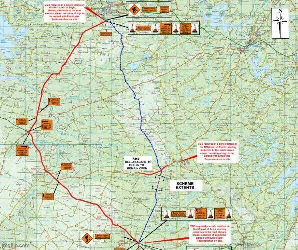 A map of the diversion proposed by the council.