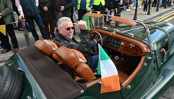 Patrick McDonagh drove in style at the Strokestown's Easter Parade last year. Pic. Gerard O’Loughlin Patrick McDonagh drove in style at the Strokestown's Easter Parade last year. Pic. Gerard O’Loughlin