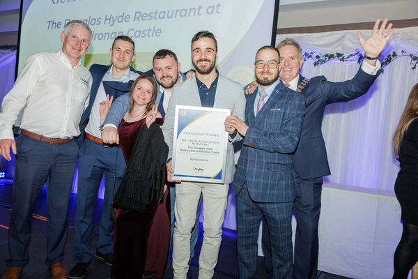 The Douglas Hyde Restaurant at Kilronan Castle, won three awards - best use of social media, best hotel and guesthouse restaurant, and best wine experience. The Douglas Hyde Restaurant at Kilronan Castle, won three awards - best use of social media, best hotel and guesthouse restaurant, and best wine experience.
