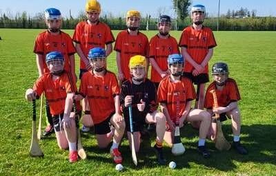 The Abbeycartron NS Sixth Class boys who made history recently by becoming the first boys’ team from Abbeycartron NS to play in the Cumann na MBunscol Ros Comáin hurling competitions. 