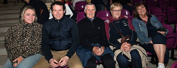 Eithne, Colin, Owen and Geraldine Garvin with Kathleen Hanmore, Boyle, in Lismamult for their club's game against hosts Roscommon Gaels in the O'Rourke Cup last Friday evening. Picture: Gerard O'Loughlin