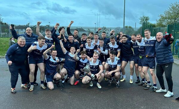 The AbbVie players and management that claimed All-Ireland Intermediate Inter-Firms honours for the first time in Bishopstown on Thursday evening. The AbbVie players and management that claimed All-Ireland Intermediate Inter-Firms honours for the first time in Bishopstown on Thursday evening.