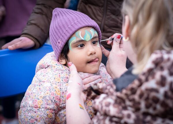 Time for face painting at the World Circus Day events in Castlerea last weekend. Pic: Cian Flynn