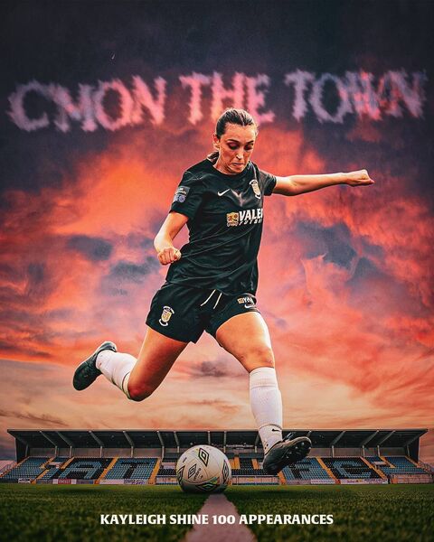 Kayleigh Shine has been congratulated on reaching 100 appearances for Athlone Town AFC. Graphic Athlone Town AFC.