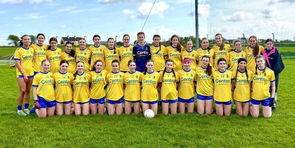 The Roscommon U-16 girls' football panel that defeated Galway in Corofin on Monday evening. Picture: Roscommon LGFA