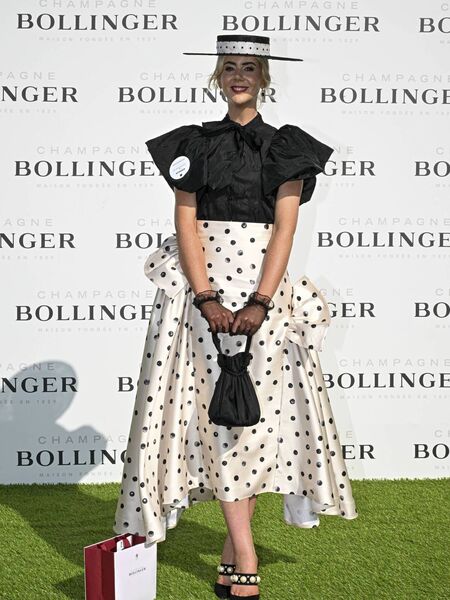 Genevieve Ryan from Roscommon was winner of the Bollinger Best Dressed on opening day of the Punchestown five day racing festival. Pic: Michael Chester Genevieve Ryan from Roscommon was winner of the Bollinger Best Dressed on opening day of the Punchestown five day racing festival. Pic: Michael Chester