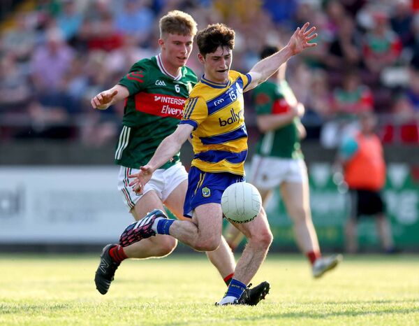 John McGuinness fires home one of his two superb first-half goals against Mayo during Wednesday evening's Connacht U-20 football final. Picture: INPHO/James Crombie John McGuinness fires home one of his two superb first-half goals against Mayo during Wednesday evening's Connacht U-20 football final. Picture: INPHO/James Crombie