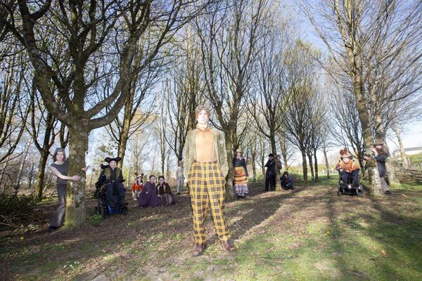 Toad (Robert Shannon) and the Roscommon Youth Theatre players during a photocall in Loughnaneane Park to announce details of an upcoming production of 'The Wind in the Willows' by Roscommon Youth Theatre. Pic: Brian Farrell