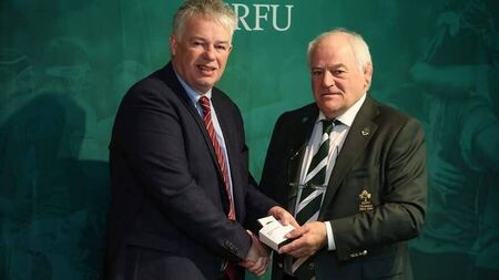 Local rugby volunteers honoured by IRFU at Aviva Stadium