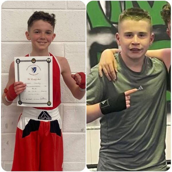 Gavin O'Gara and Odhran Conway who had an exceptional week at the national boxing championships. 