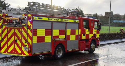 Emergency services at the scene of County Roscommon house fire