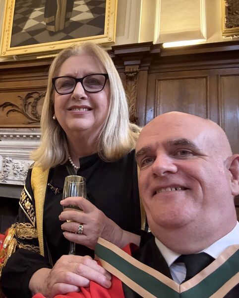 Chair of the Irish Sign Language Recognition Campaign and the first deaf person to be elected to Fellowship at Trinity College Dr John Bosco Conama pictured with former President Mary McAleese.