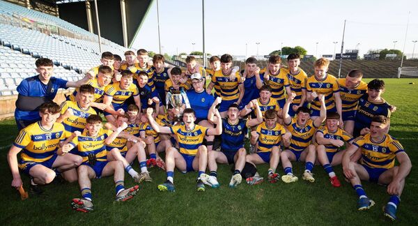 BEST IN THE WEST: The Roscommon minor football panel celebrate with the Tom Kilcoyne Cup after getting the better of Mayo in Friday evening's Connacht final at Hastings Insurance MacHale Park, Castlebar. Picture: INPHO/Evan Logan