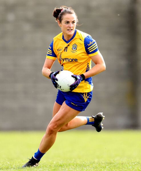 Jenny Higgins in action against Wexford during the 2023 Division Three League final against Wexford in Birr. Picture: INPHO/Tom Maher