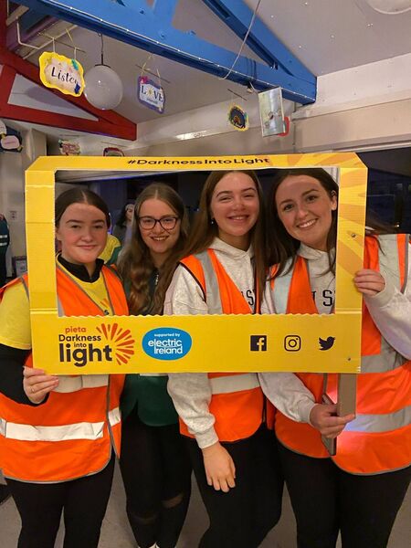 Aoife, Lisa, Dervla and Lily at the Darkness into Light Walk.