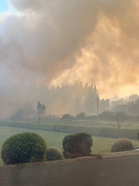 Another photograph taken by the local person shows how Gorthaganny and surrounding areas were covered with thick smoke. Another photograph taken by the local person shows how Gorthaganny and surrounding areas were covered with thick smoke.