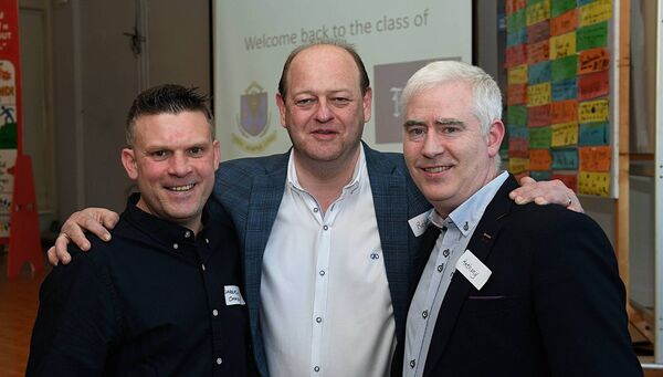 Pictured at the Roscommon CBS Class Reunion were: Darragh Connelly, Creggs; Richard Keaveney, Athleague and Anthony Donnelly, Rahara. Pic: Gerard O’Loughlin