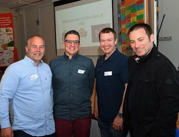 Bernard Coyle, Curraghboy; Hugh Leddy, Roscommon Town; Ian Hunter, Roscommon Town and Seán Thornton, Creggs, pictured at Roscommon CBS Class Reunion. Pic: Gerard O’Loughlin