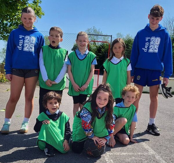 There was great excitement recently as pupils from Abbeycartron NS played the final of the Junior Soccer League in a very tight match. Germany just had the edge over Ireland as it finished 3-2. Well done to both teams on a brilliant match. 