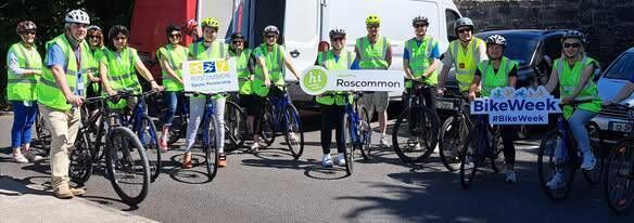 Staff from Roscommon County Council taking part in Bike Week.