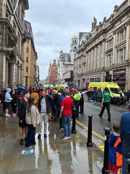 There was chaos on the streets of Liverpool yesterday evening when a car ploughed into dozens of pedestrians. Pic: Joe Gilligan There was chaos on the streets of Liverpool yesterday evening when a car ploughed into dozens of pedestrians. Pic: Joe Gilligan