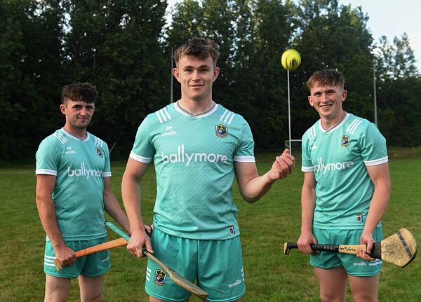 Cian Murray, Finn Killion and Micheál Hussey at training at TUS Athlone ahead of Saturday's Nickey Rackard Cup final against Mayo in Croke Park. Picture: Gerard O'Loughlin