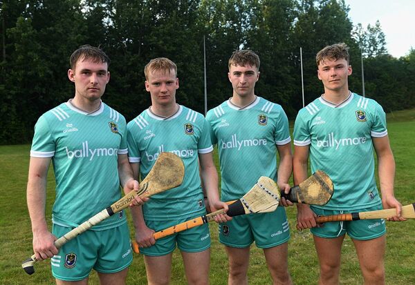Ryan Conlon, Conor Morris, Keelan Ryan and Jimmy Hoey preparing for Saturday's Nickey Rackard Cup final against Mayo in Croke Park. Picture: Gerard O'Loughlin
