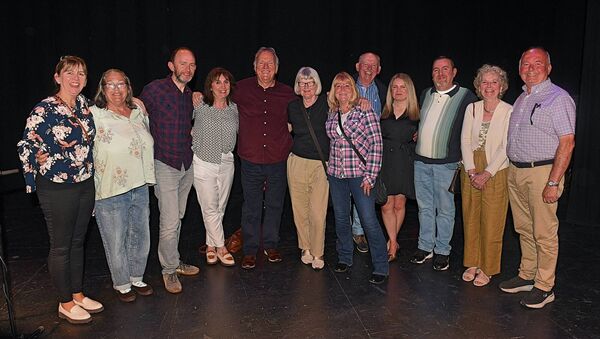 Ralph McTell with the Connaughtons: Monica Connaughton, Weekfield, Roscommon; Cathy Pagano, New York; Pat Connaughton, Dublin; Caroline Connaughton, Ballyleague; Ralph McTell; Dr Josephine Connaughton, London; Mary Peterson, New York; Eddie Connaughton, Dublin; Claire Connaughton, Weekfield, Roscommon; PJ Connaughton, Weekfield; Ann Marie Halligan, Wiltshire, UK; Michael Connaughton, Roscommon. Pic: Gerard O'Loughlin
